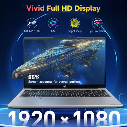 Nimo 15.6 FHD N152 AMD R5 3500U | Fast Charger & Fingerprint Sensor Student Laptop-32GB-Silver-Pro