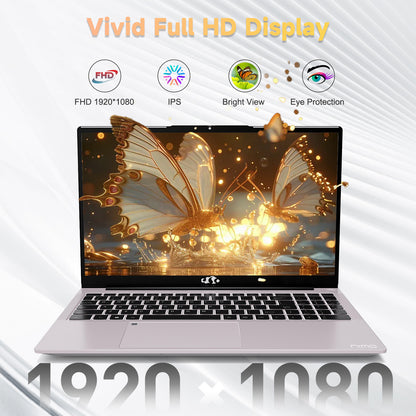 Nimo 15.6 FHD N152 AMD R5 3500U | Fast Charger & Fingerprint Sensor Student Laptop-32GB-Rose Gold-Pro